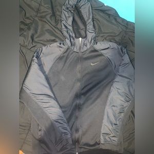 black nike zip up hoodie size m